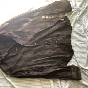 Ted Baker Black and Dark Red Shirt